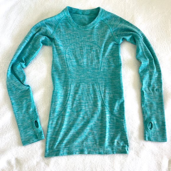 Lululemon Swiftly Tech Long-Sleeve T-Shirt Heathered Teal - Picture 3 of 8